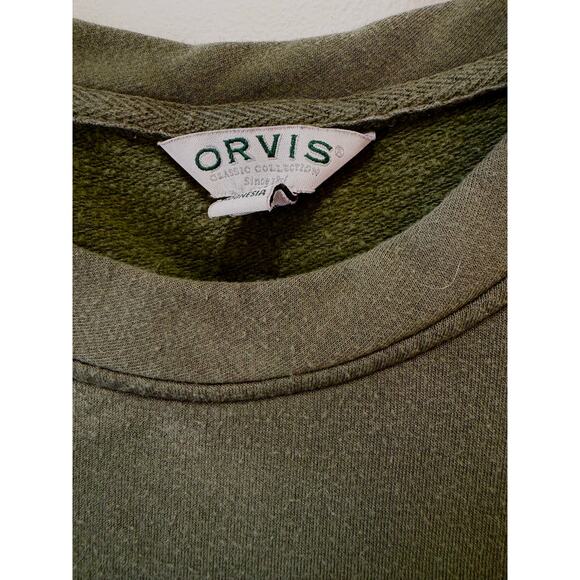 Orvis green sweatshirt size M crew neck - Picture 2 of 5